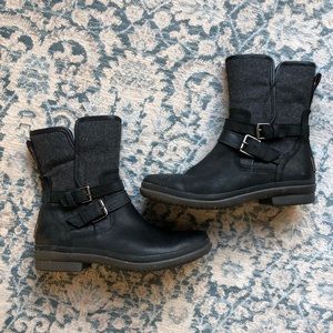 Black and Gray Ugg Boots
